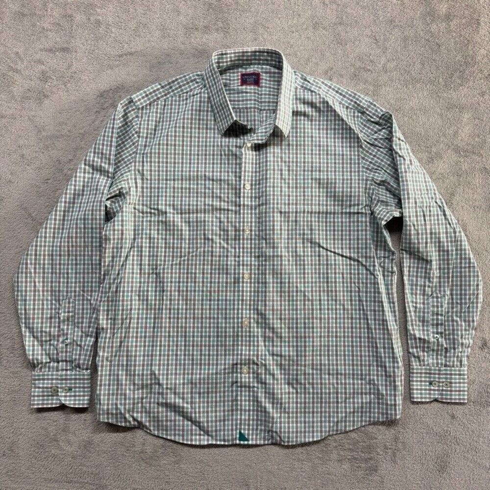 UNTUCKit Plaid Button Up Shirt Mens 2XL Green Check Wrinkle Free‎ Casual